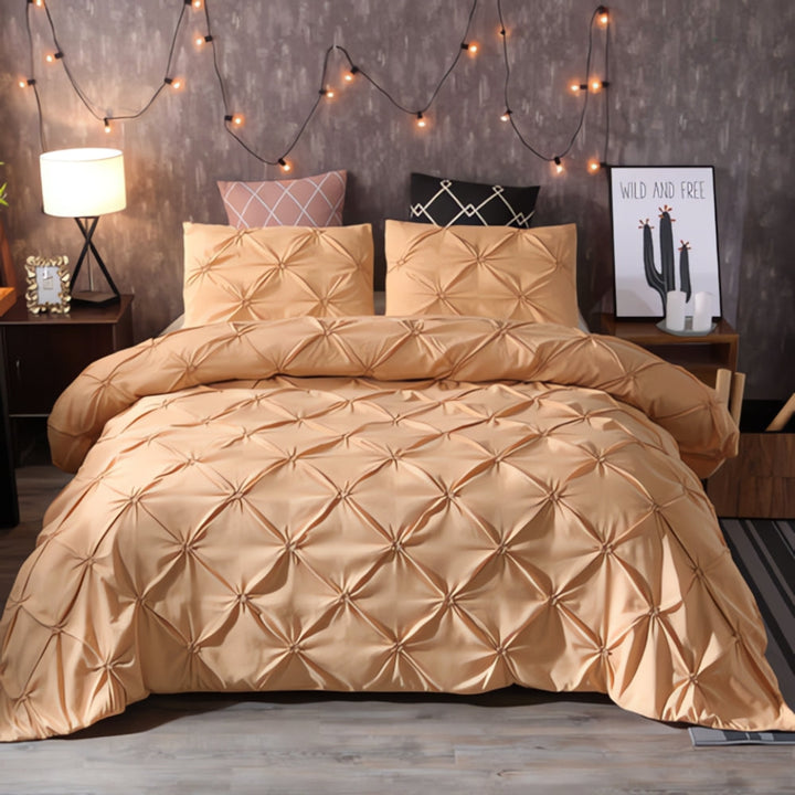 Lisslune | Amore Luxury Pinch Pleat Duvet Cover Set