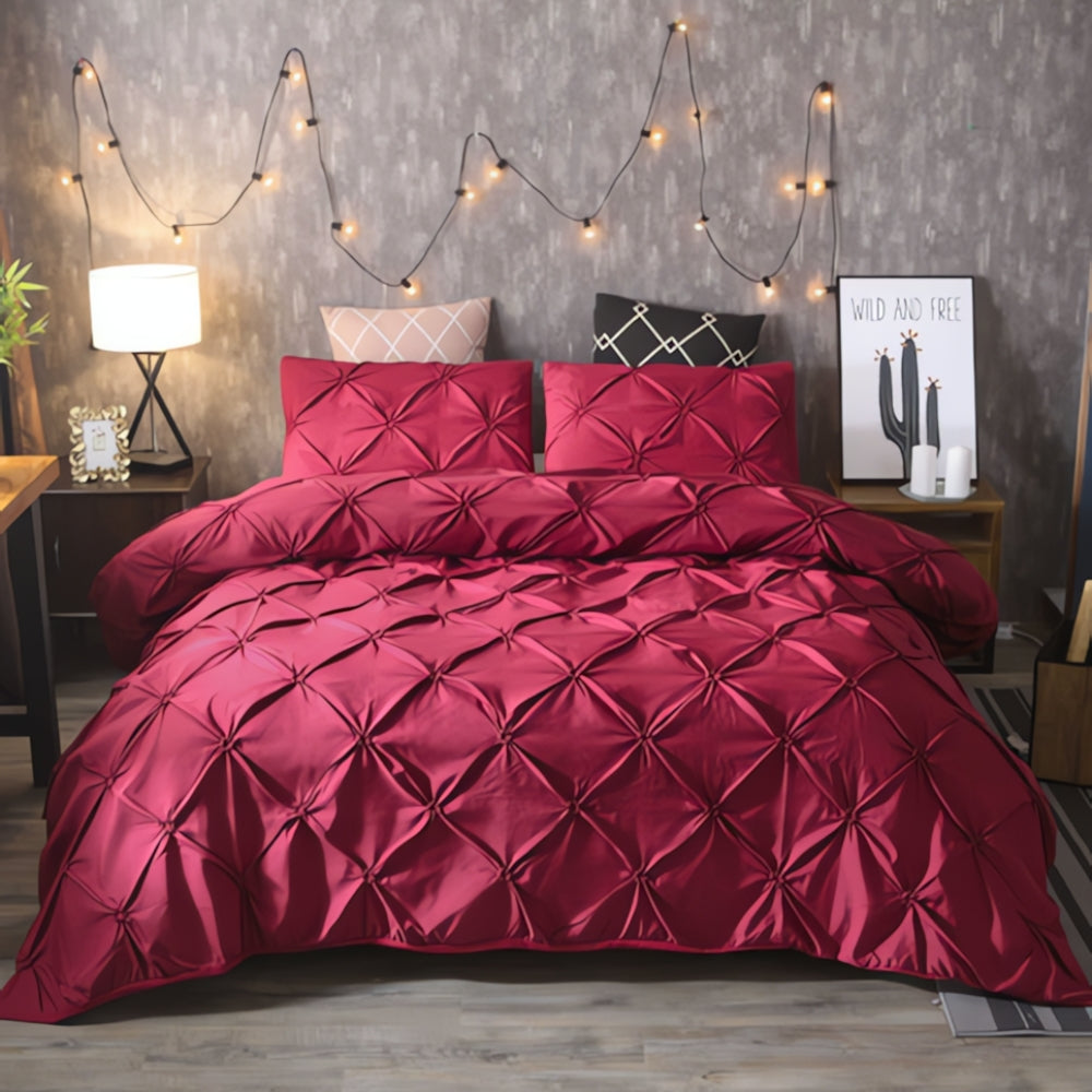 Lisslune | Amore Luxury Pinch Pleat Duvet Cover Set