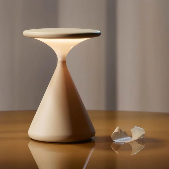 Lisslune | Aeron Hourglass Cordless LED Table Lamp – Rechargeable, Dimmable, Modern Design