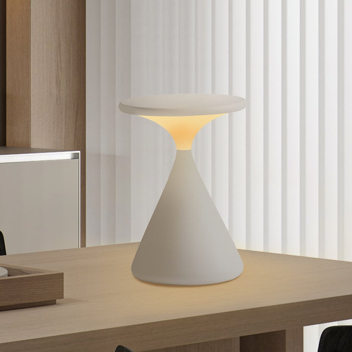 Lisslune | Aeron Hourglass Cordless LED Table Lamp – Rechargeable, Dimmable, Modern Design