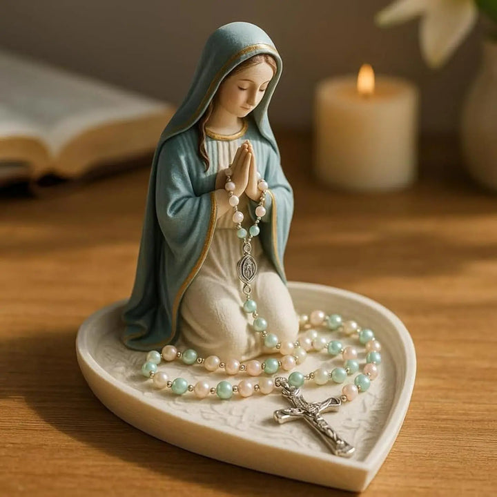 Lisslune | Spiritual Rosary Holder Sancta – Elegant Storage with Mary Motif