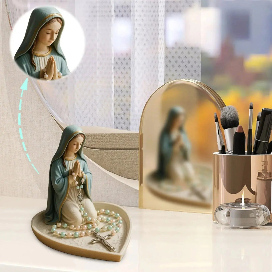 Lisslune | Spiritual Rosary Holder Sancta – Elegant Storage with Mary Motif