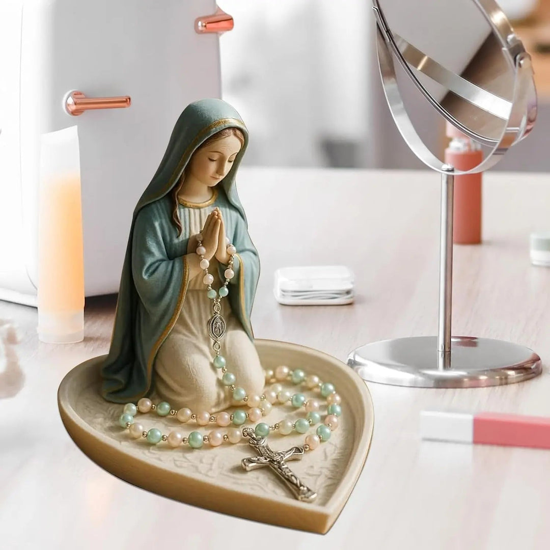 Lisslune | Spiritual Rosary Holder Sancta – Elegant Storage with Mary Motif