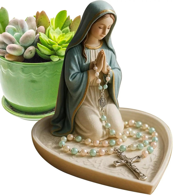 Lisslune | Spiritual Rosary Holder Sancta – Elegant Storage with Mary Motif