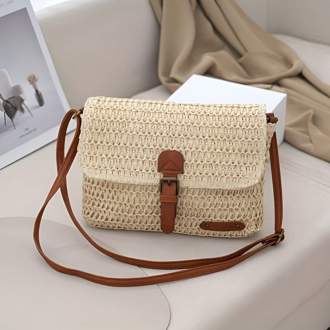 Lisslune | Annalise Bag – Vintage Style Woven Straw Shoulder Bag for Summer