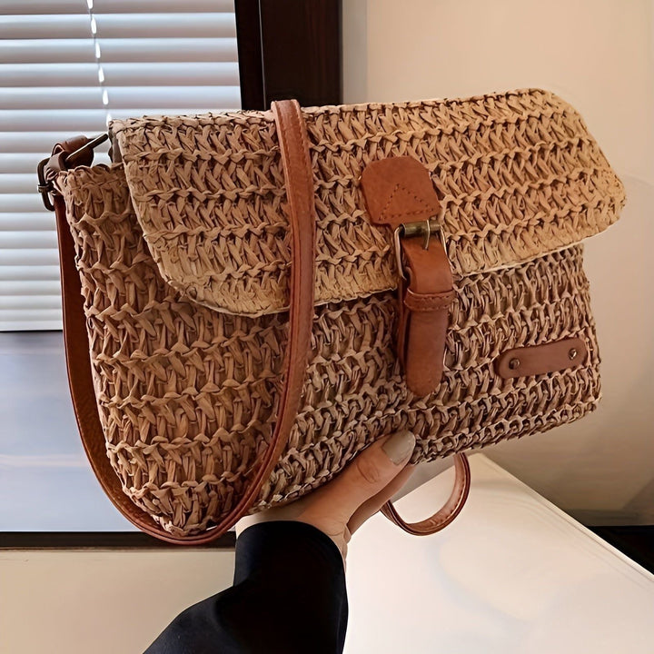 Lisslune | Annalise Bag – Vintage Style Woven Straw Shoulder Bag for Summer