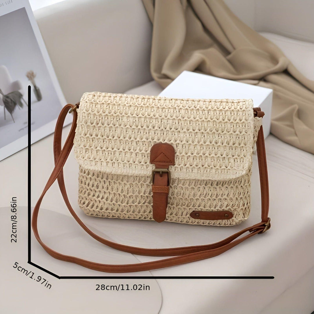 Lisslune | Annalise Bag – Vintage Style Woven Straw Shoulder Bag for Summer