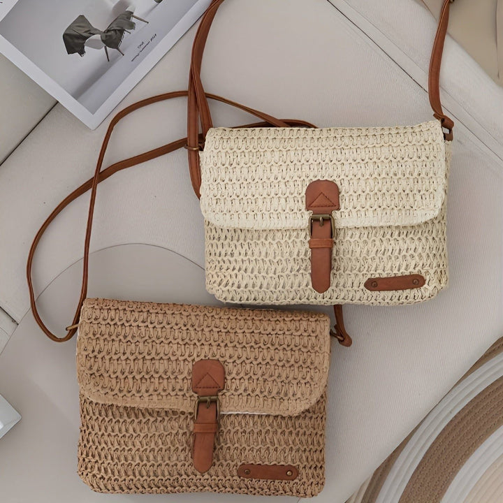 Lisslune | Annalise Bag – Vintage Style Woven Straw Shoulder Bag for Summer