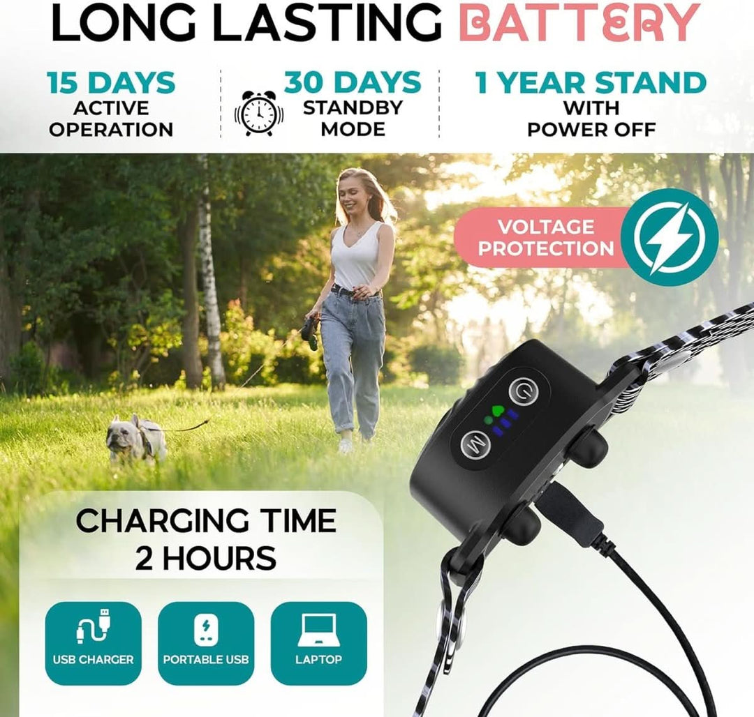 Lisslune | Anti-bark collar for small dogs with sound & vibration