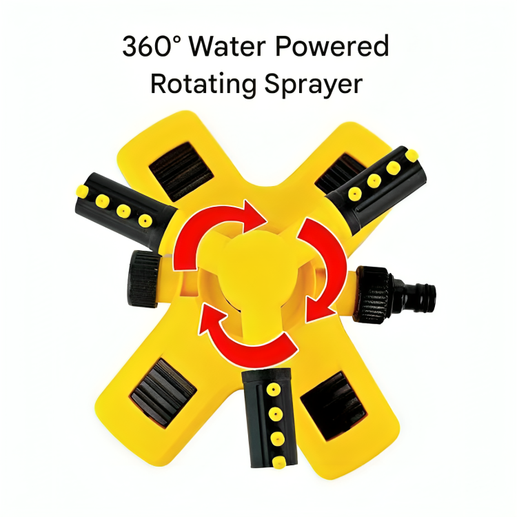 Lisslune | Rotating Sprinkler for Lawn | 360° Coverage, Water-Saving Technology & Adjustable Spray for Efficient Garden Irrigation