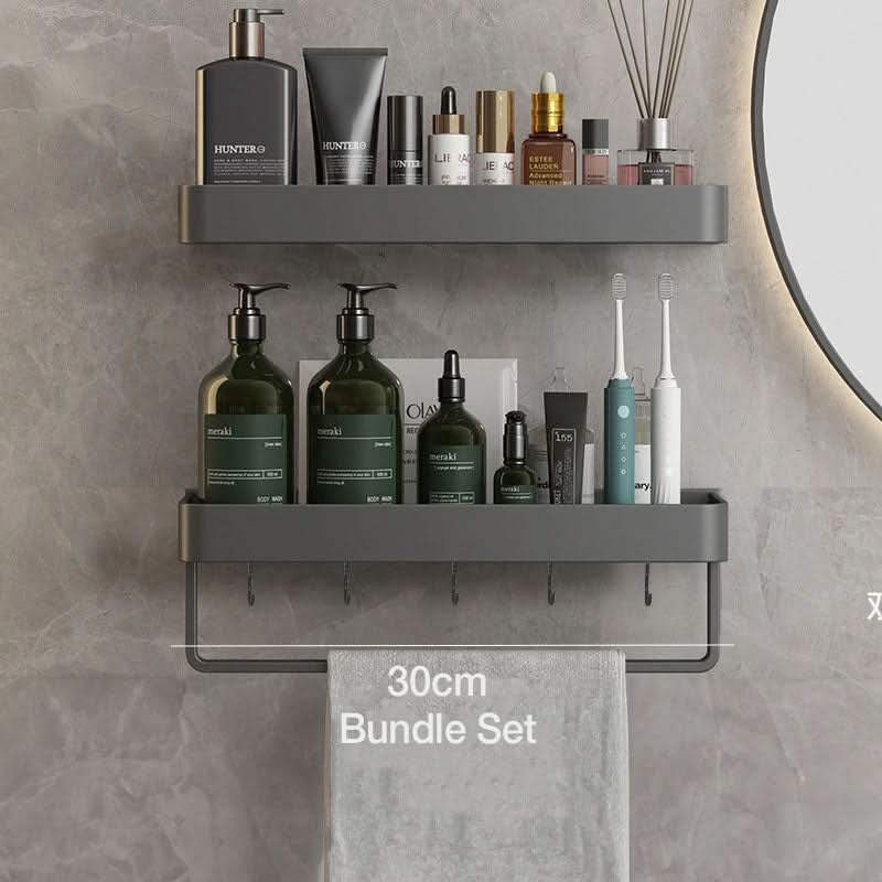 Lisslune | Elegant Wall Shelf for Stylish Bathroom Organization without Drilling