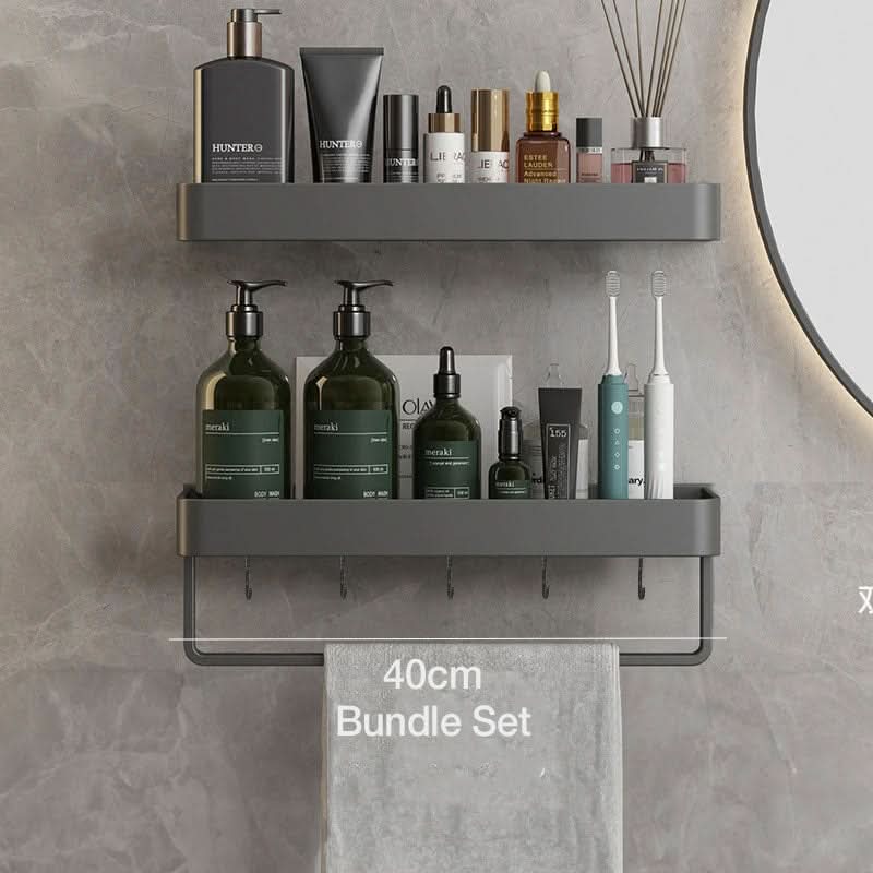Lisslune | Elegant Wall Shelf for Stylish Bathroom Organization without Drilling