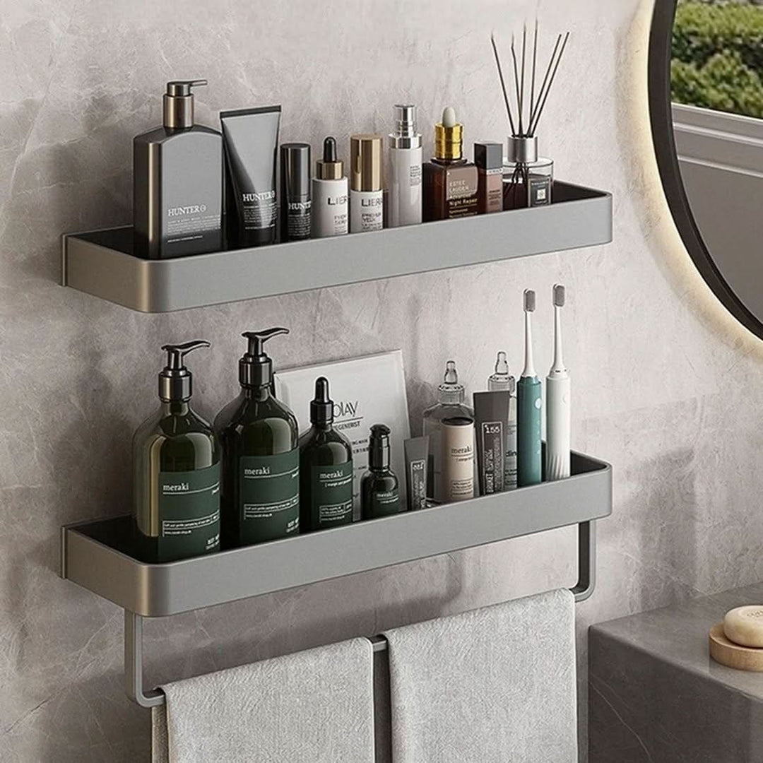 Lisslune | Elegant Wall Shelf for Stylish Bathroom Organization without Drilling