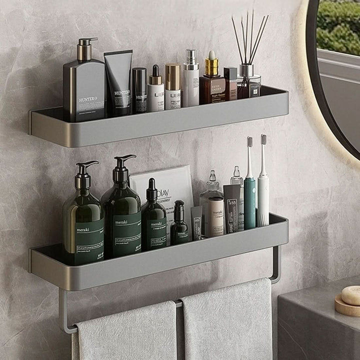 Lisslune | Elegant Wall Shelf for Stylish Bathroom Organization without Drilling