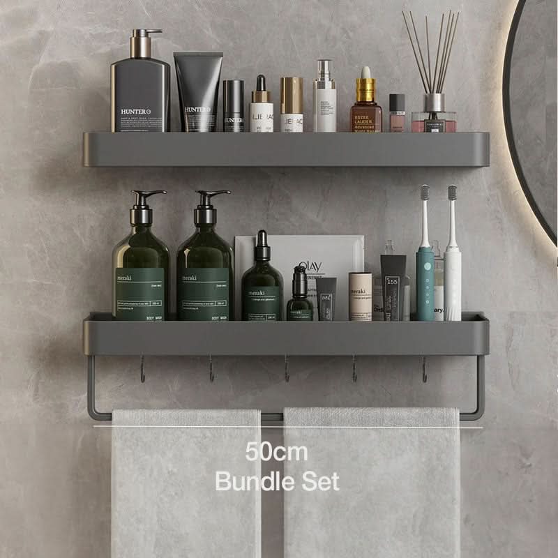 Lisslune | Elegant Wall Shelf for Stylish Bathroom Organization without Drilling
