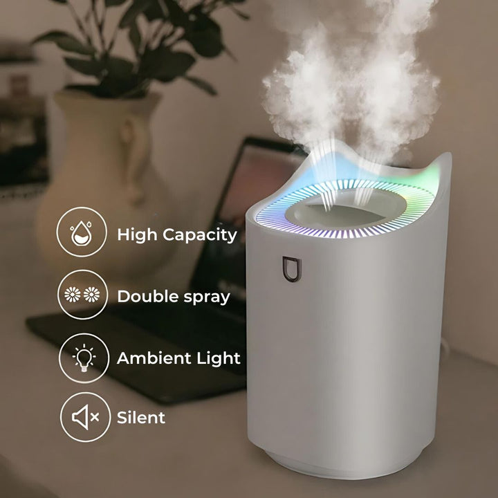 Lisslune | 3000ml Ultrasonic Humidifier with Mist Technology for Respiratory Relief & Comfortable Living Spaces