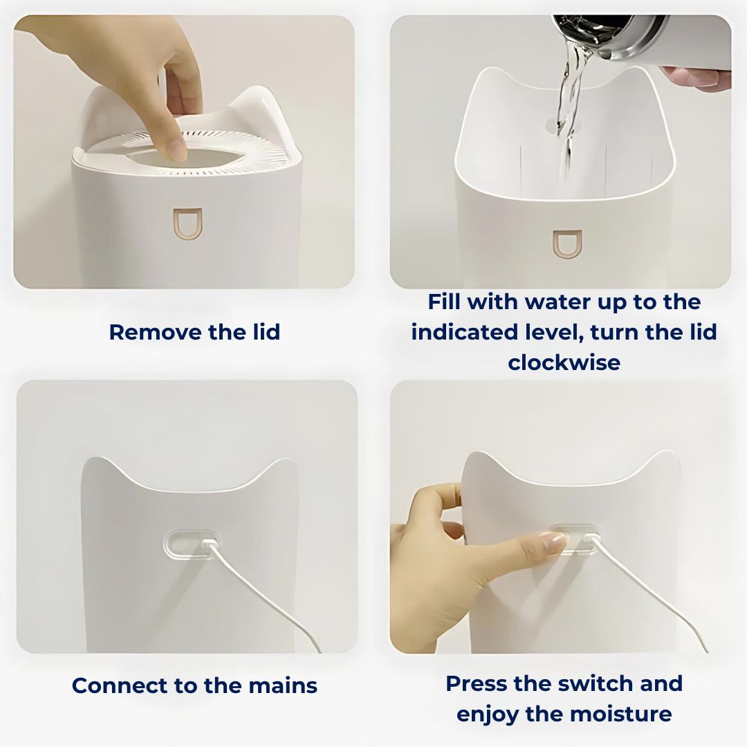 Lisslune | Home Humidifier 3000ml with Mist Technology for Respiratory Relief and Comfortable Living - Humidifier for Bedroom