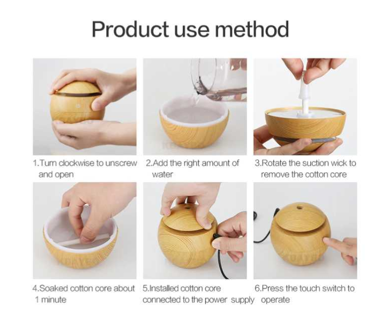 Lisslune | Mini Humidifier - Mini Desk Humidifier