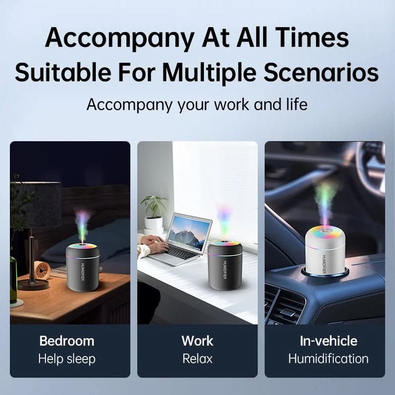 Lisslune | 180ml USB air humidifier with LED lighting