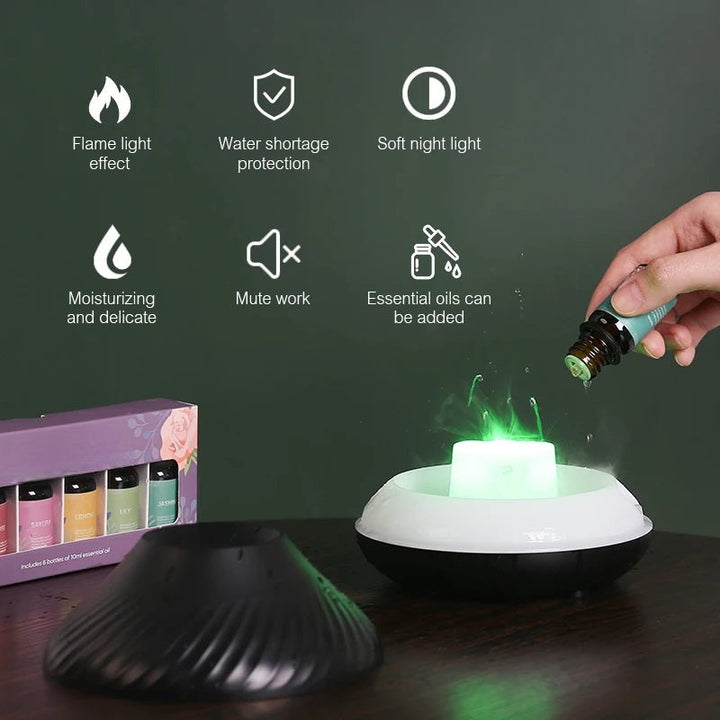 Lisslune | Essential Oil Diffuser with LED Flame Effect