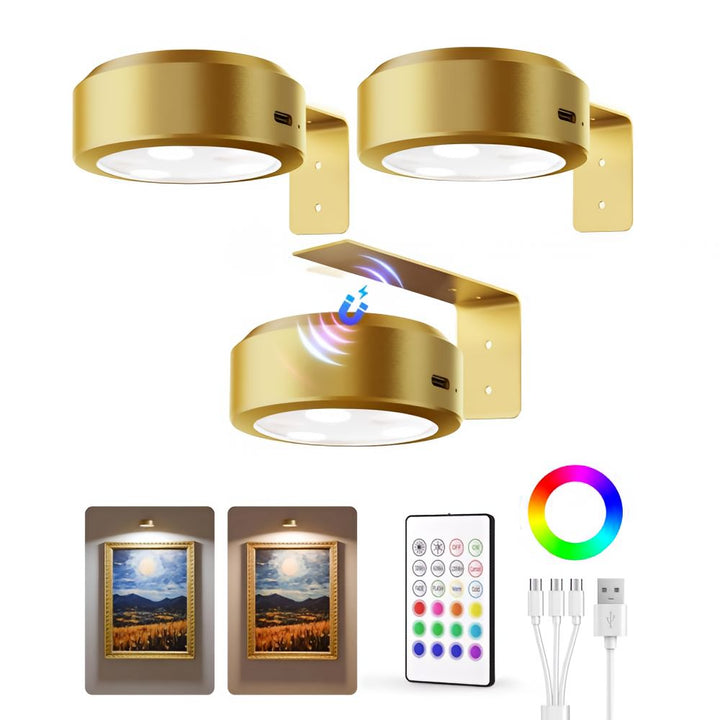 Lisslune | ArtLume | Wireless Rechargeable LED Spotlights for Picture & Artwork Lighting