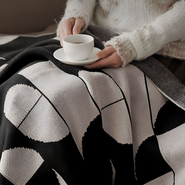 Lisslune | Artevana Monochrome Geometric Throw Blanket