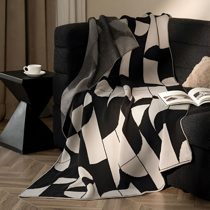 Lisslune | Artevana Monochrome Geometric Throw Blanket