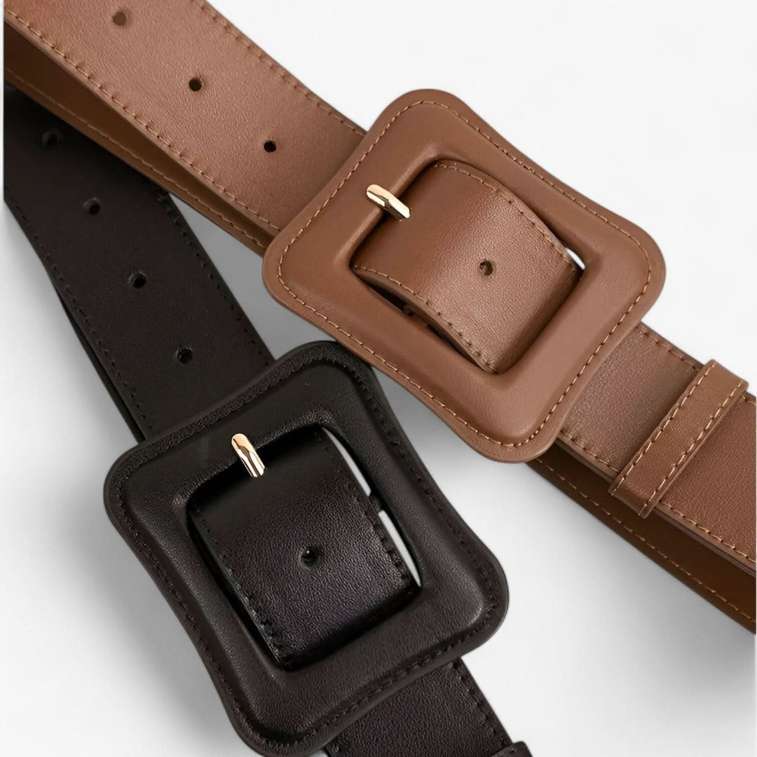 Lisslune | Women’s Wide Leather Belt Vintage High Waist with Adjustable Buckle
