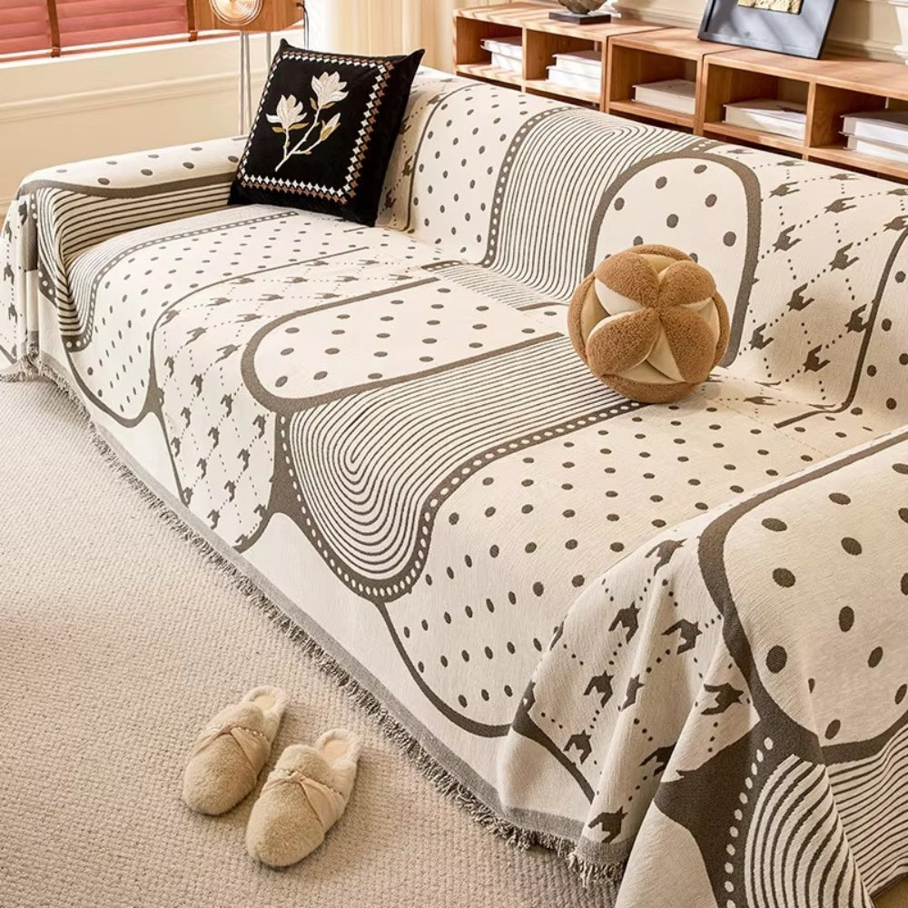 Lisslune | Asymmetry Blob Chenille Sofa Cover
