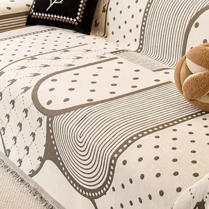 Lisslune | Asymmetry Blob Chenille Sofa Cover