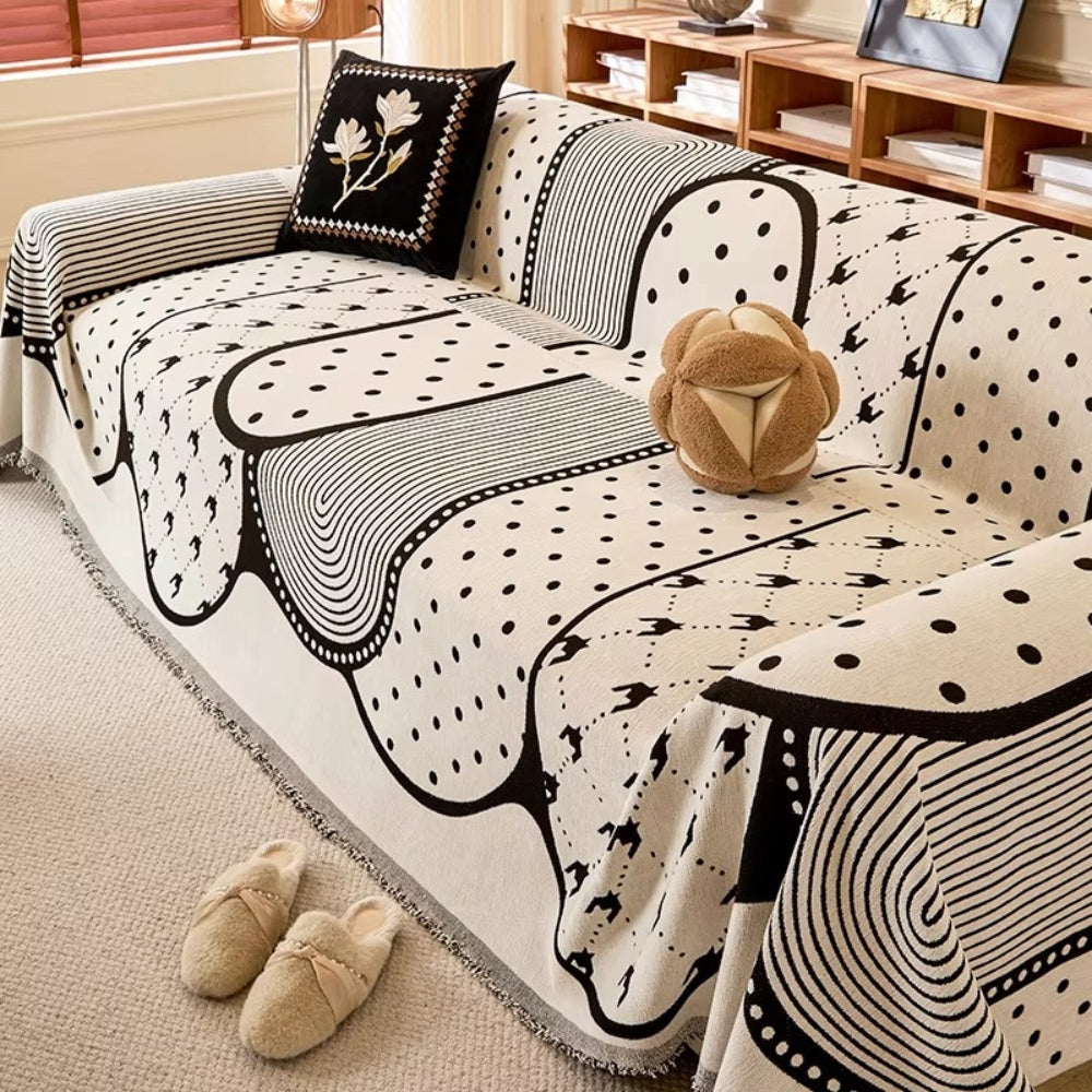 Lisslune | Asymmetry Blob Chenille Sofa Cover