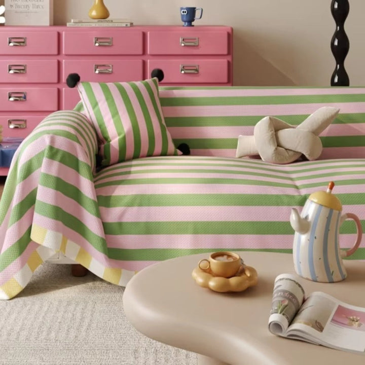 Lisslune | Atelier Pastel Striped Sofa Cover