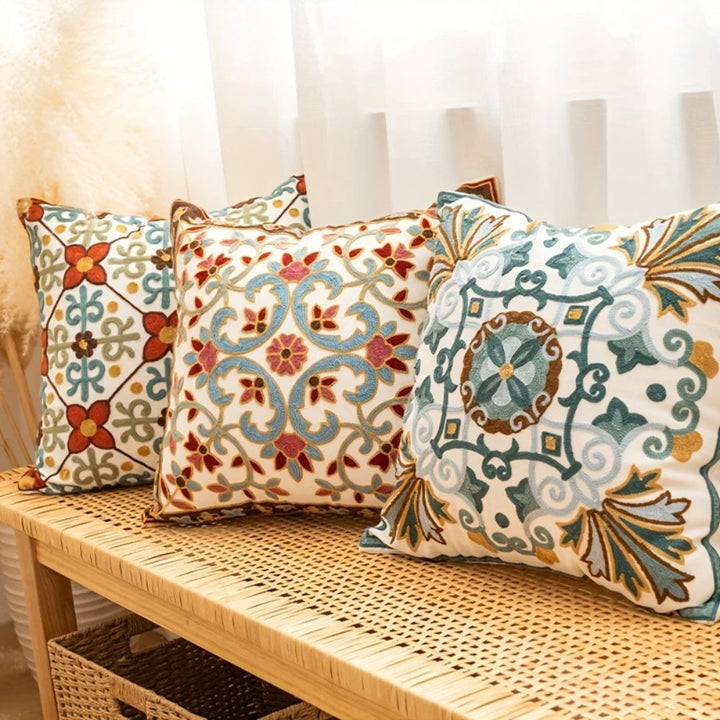 Lisslune | Aurae Embroidered Vintage Cushion Cover