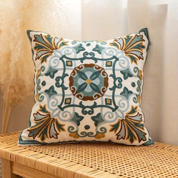 Lisslune | Aurae Embroidered Vintage Cushion Cover