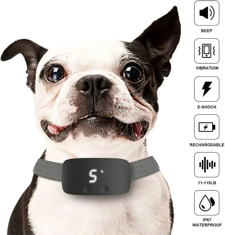 Lisslune | Automatic No-Bark Dog Collar – Rechargeable Waterproof Anti-Barking Training Collar for All Breeds
