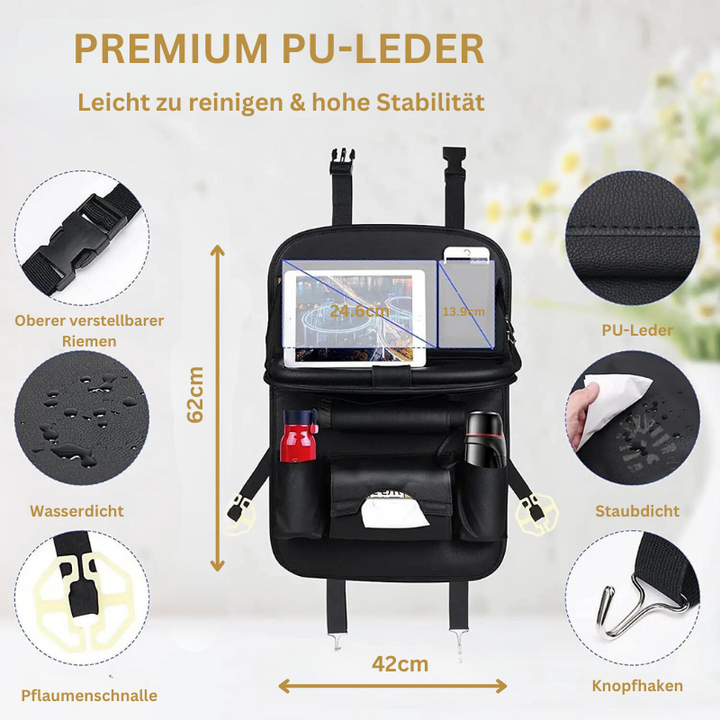 Lisslune | Seatback Organizer with Folding Table Tray