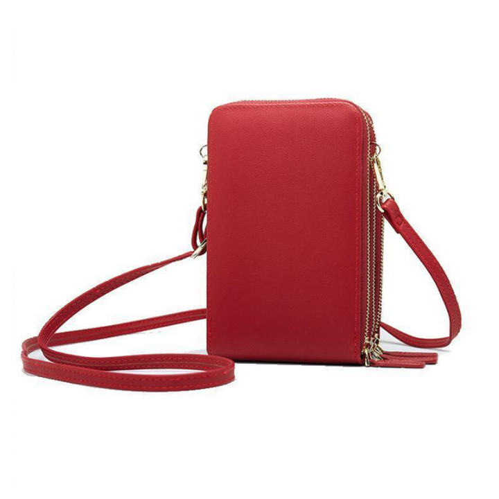 Lisslune | Triple Secure Leather Phone Purse: Elegance Meets Practicality
