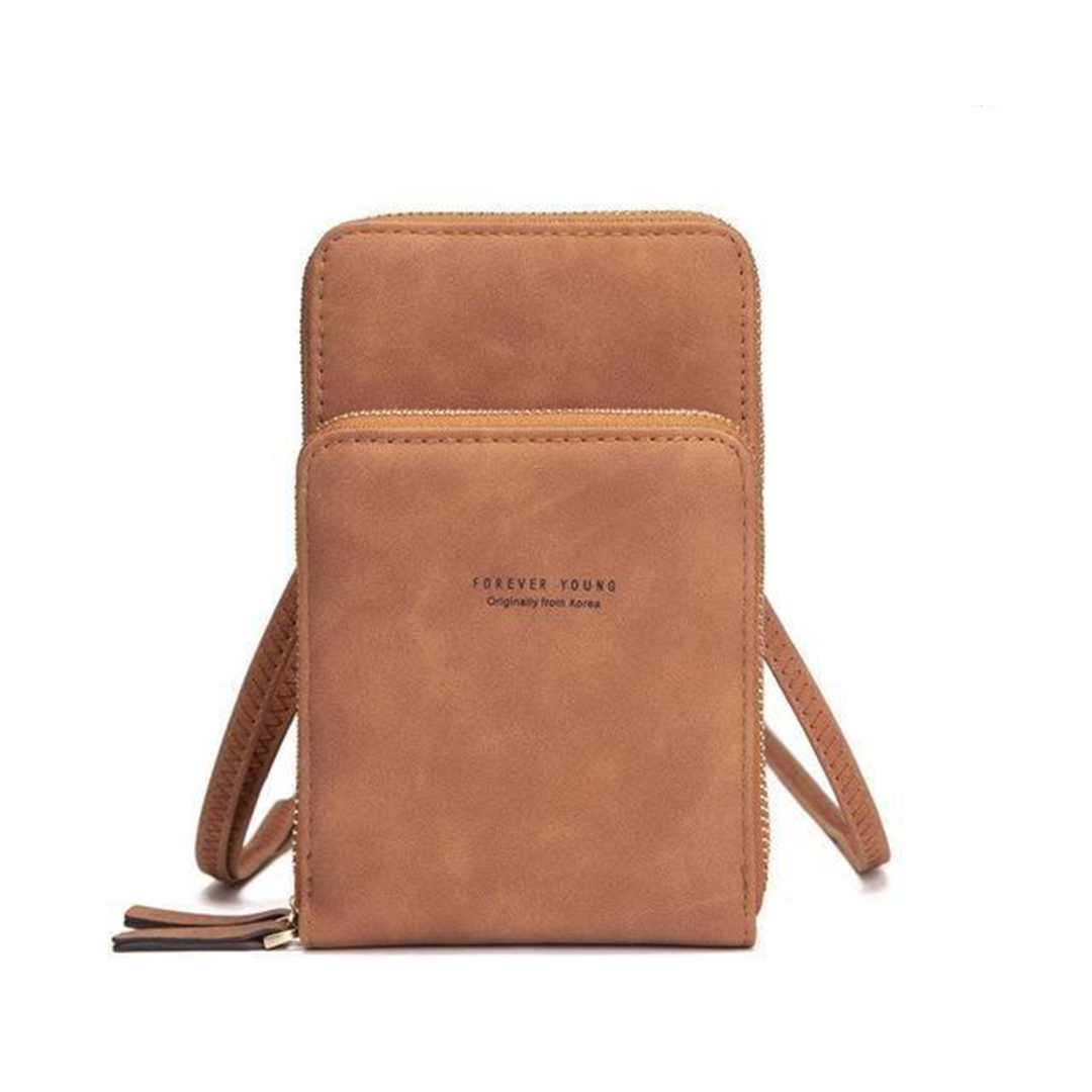 Lisslune | Triple Secure Leather Phone Purse: Elegance Meets Practicality