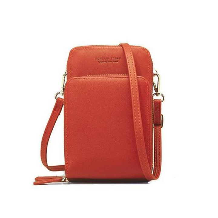 Lisslune | Triple Secure Leather Phone Purse: Elegance Meets Practicality