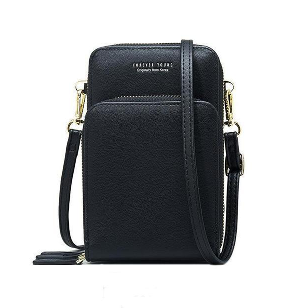 Lisslune | Triple Secure Leather Phone Purse: Elegance Meets Practicality
