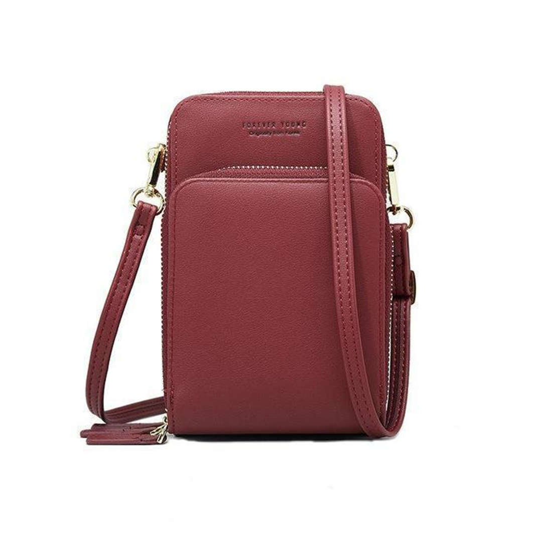 Lisslune | Triple Secure Leather Phone Purse: Elegance Meets Practicality