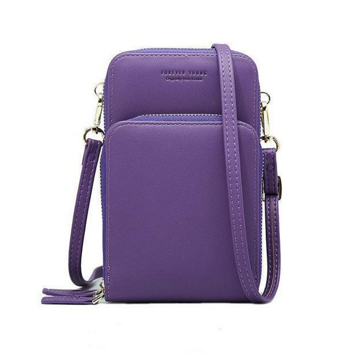 Lisslune | Triple Secure Leather Phone Purse: Elegance Meets Practicality