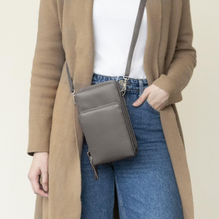 Lisslune | Triple Secure Leather Phone Purse: Elegance Meets Practicality