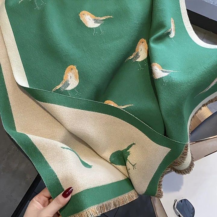 Lisslune | Aviary Breathable Bird Jacquard Shawl