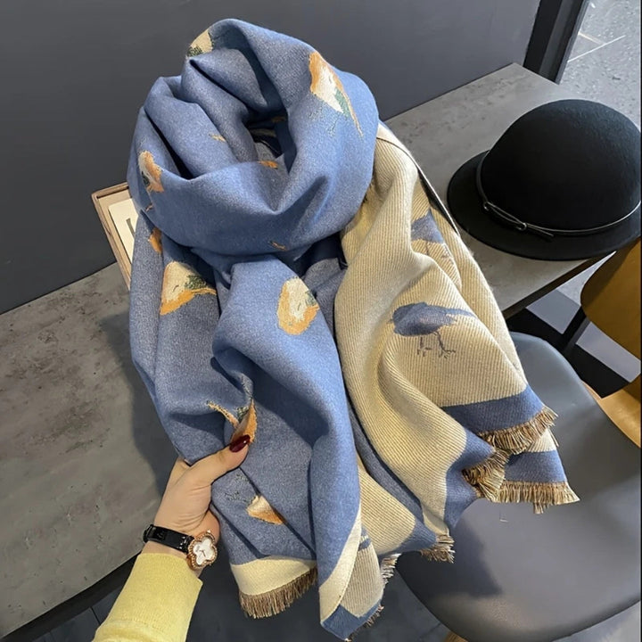 Lisslune | Aviary Breathable Bird Jacquard Shawl