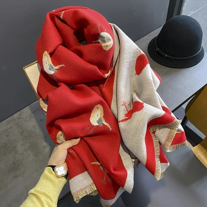Lisslune | Aviary Breathable Bird Jacquard Shawl