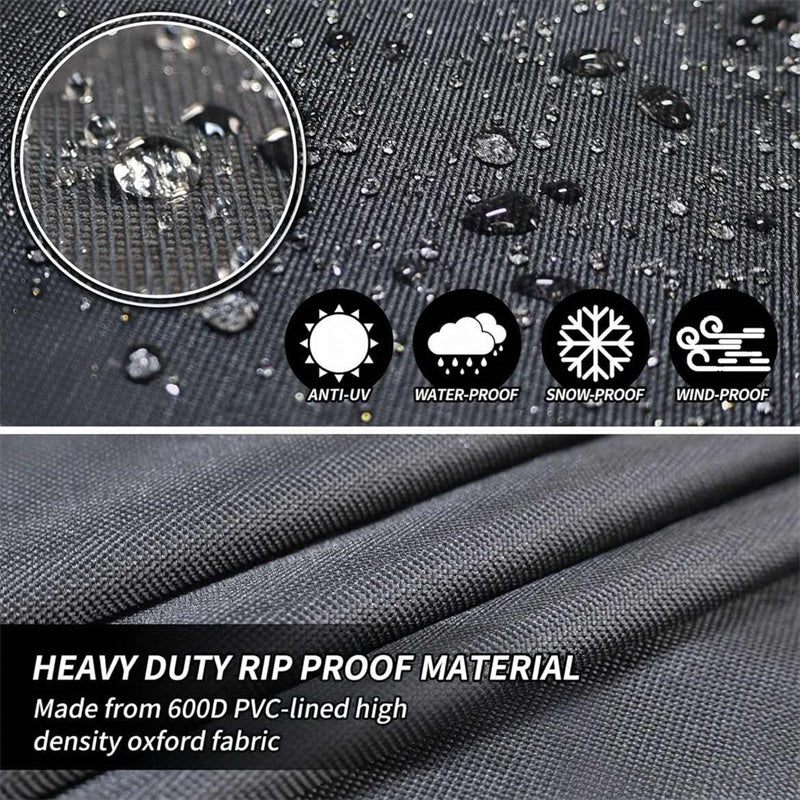Lisslune | Round Waterproof Garden Furniture Cover | Heavy-Duty, UV-Resistant & Adjustable for Outdoor Tables and Chairs