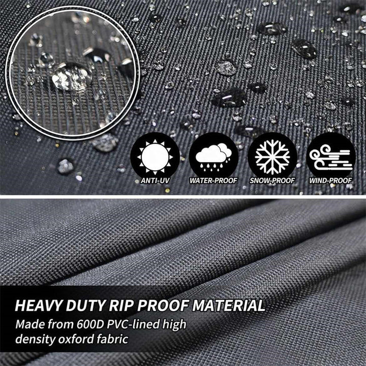 Lisslune | Round Waterproof Garden Furniture Cover | Heavy-Duty, UV-Resistant & Adjustable for Outdoor Tables and Chairs