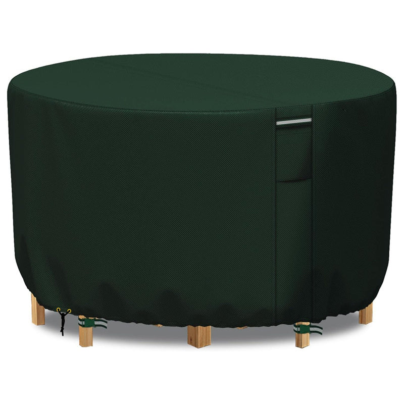 Lisslune | Round Waterproof Garden Furniture Cover | Heavy-Duty, UV-Resistant & Adjustable for Outdoor Tables and Chairs