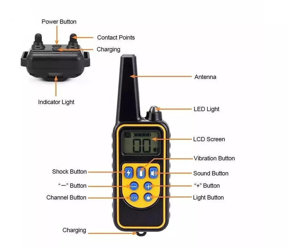 Lisslune | 2600ft Electronic Dog Training Collar Waterproof Pet Remote